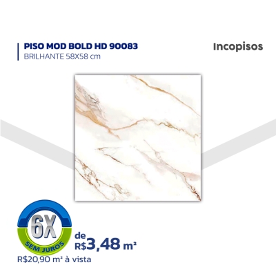 PISO MOD BOLD HD 90083 BRILHANTE 58X58 cm - Incopisos