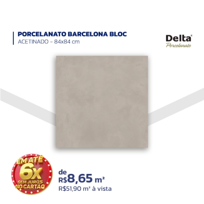 PORCELANATO BARCELONA BLOC - ACETINADO – 84x84 cm – Delta Porcelanato