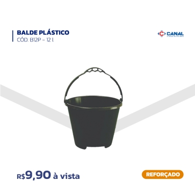 BALDE PLÁSTICO CÓD. 812 - 12L - CANAL