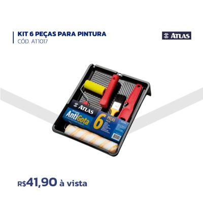 KIT 6 PEÇAS PARA PINTURA - CÓD AT1017 - ATLAS