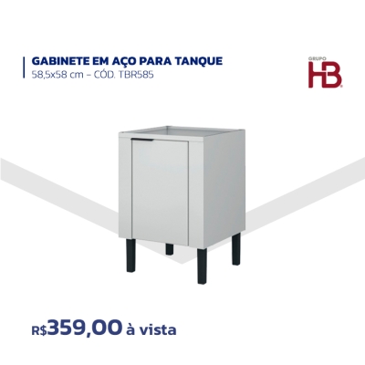 GABINETE EM AÇO PARA TANQUE - 58,5X58XM - CÓD. TBR585 - GRUPO HB