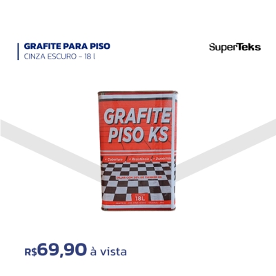 GRAFITE PARA PISO  Cinza escuro – 18 L  - Marca: SuperTeks (Produto na lata: Grafite Piso KS – 18L)