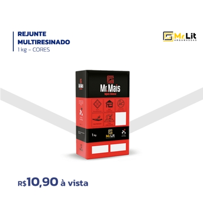 REJUNTE MULTIRESINADO - 1 KG - CORES - MR. LIT ARGAMASSAS