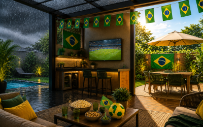Chuva ou sol? Como proteger sua área de lazer para aproveitar todos os jogos da Copa 
