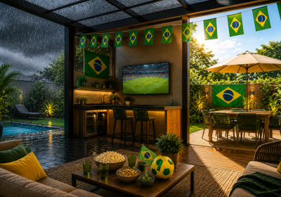 Chuva ou sol? Como proteger sua área de lazer para aproveitar todos os jogos da Copa 